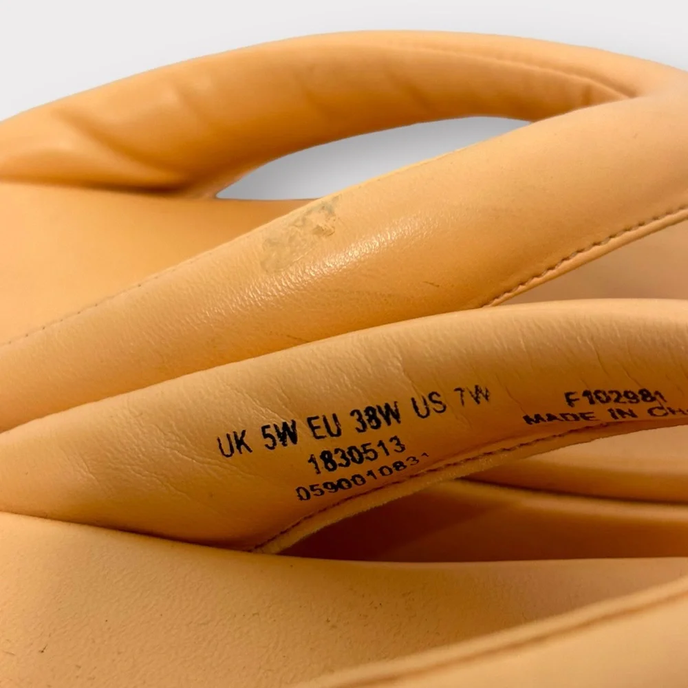 ASOS Pastel orange, platform flip flops - Picture 6 of 8